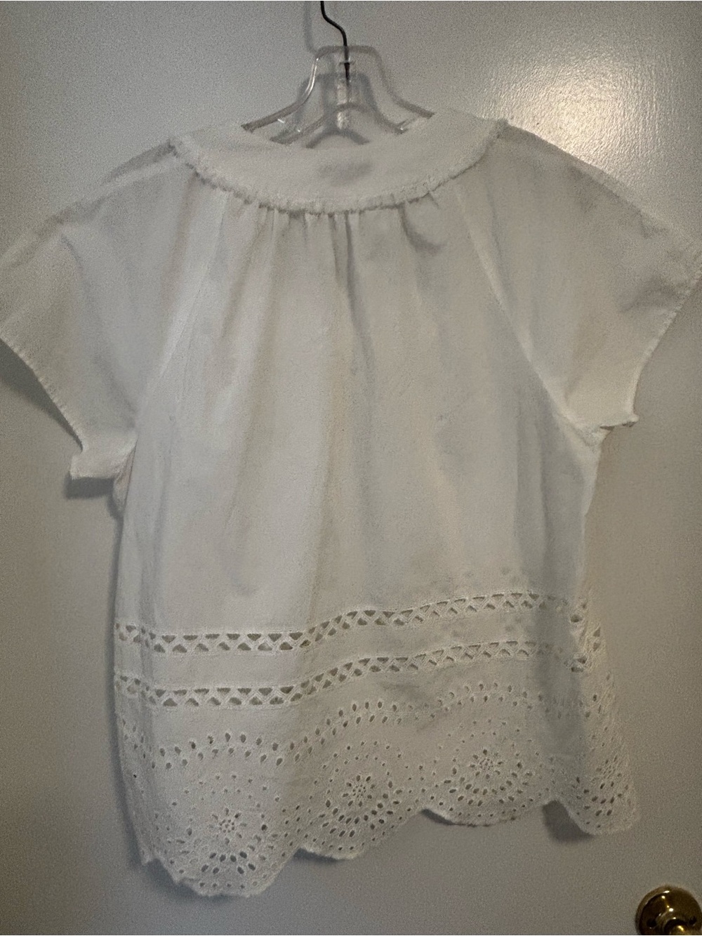 Madewell White Cotton Eyelet Square-Neck Blouse - Picture 2 of 6